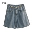thumbnail image 1 of Pantalones cortos de mezclilla Mujer Chica Pantalones cortos sueltos informales de cintura alta de pierna ancha, XXL Scienceny AP001434-04, 1 of 7