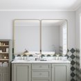 thumbnail image 3 of Wall Mirror 30x40 Inch Gold Rectangular Mirror Metal Framed Mirror Vanity Mirror Dressing Mirror, for Bathroom, Living Room, Bedroom Wall Decor 07734, 3 of 9