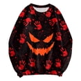 thumbnail image 5 of Duqingm Halloween Shirts for Women 2026 Novelty Funny Print Gothic Tshirts Long Sleeve Crewneck Tops,XL, 5 of 7