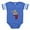 Royal Blue, variant on CafePress - FIN Y For Yak - Cute Infant Baby Football Bodysuit