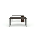 thumbnail image 2 of OFM Fulcrum Series Office Furniture Set, 60" Table Desk, 60" Credenza, Filing Cabinet, Leg Panels, in Mahogany, 2 of 5