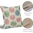 thumbnail image 4 of Pink Blue Green Pumpkin Fall Pillow Covers 20x20 Set of 2 Autumn Harvest Print Thanksgiving Decorative Throw Pillows Outdoor Farmhouse Cushion Case Seasonal Decor for Couch Sofa Bed, 4 of 6