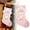 Santa Claus, variant on Pink Christmas Stocking,18 Inch 3D Shiny Bling Large Stocking,Winter Snowflake Large Xmas Stockings for Family Holiday Christmas Party Decorations Gift(Deer)