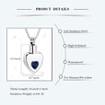 thumbnail image 3 of Heart Urn Necklace for Ashes Birthstones Cremation Jewelry for Ashes Heart Crystal Cremation Urn Necklace for Human Pet Ashes Holder, 3 of 8