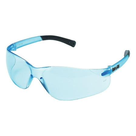 MCR Safety BK113 Bearkat BK1 Series Polycarbonate Safety Glasses, Light Blue Lens