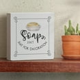 thumbnail image 2 of CounterArt "Soap" Solid Wood Block Sign 3.75” Square, 2 of 5
