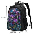 thumbnail image 5 of Honeii Starry Night Iris Field for Travel Laptop Backpack, Business Laptops Backpack with USB Charging Port, College High School Computer Bag for Men Women, 5 of 7