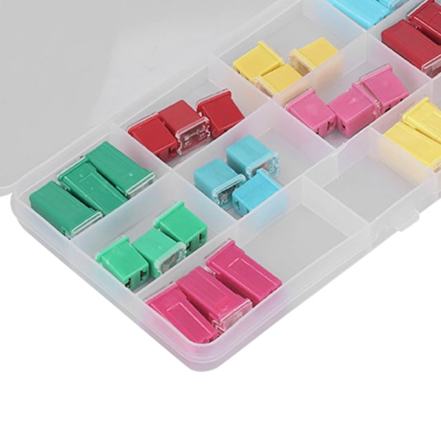 Fusibles para automóviles, 30 piezas, surtido de fusibles para automóviles, fusibles en forma de caja, fusibles eléctricos de primera línea