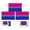3PC cc3, variant on Bisexual Pride Flag Collection LGBTQ Banner 3x5 FT for Pride Month Parade Outdoor UV Fade Resistant Polyester with Grommets (2PC)