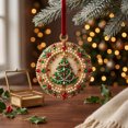 thumbnail image 4 of Acrylic Christmas Ornaments DIY Pearl Art Kits for Adults, Tree Patterns Hanging Diamond Art Christmas Ornaments Set with Pearls, Special-Shaped Gems & Velvet Ribbon, Christmas Decor Craft, 4 of 7