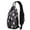 Dark Halloween Ghosts, variant on Sling Backpack,Dark Halloween White Ghosts Crossbody Bag with Water Bottle Holder,Waterproof Sling Bag for Men/Women with Chest Phone Holder for Hiking,Travel