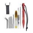 thumbnail image 1 of Soidarity Marlin Set Agujas de cordones Acero inoxidable Profesional Pequeña artesanía Costura Reutilizable Extraíble Tejer Pin Trabajo de cuero carpas 12 piezas rojo Soidarity OD023335-14B, 1 of 6