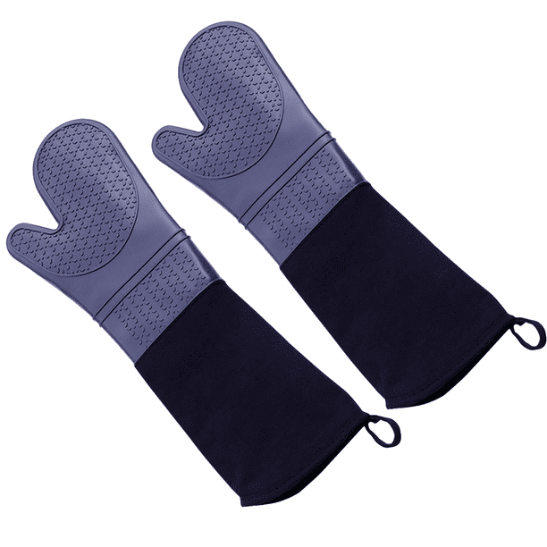 Extra Long Silicone Oven Mitts Heat Resistant Mitts, NonSlip