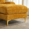 thumbnail image 6 of U-Shape Sectional Sofa with Pillows, Large Chenille Fabric 6-Seater Sofa with Metal Legs and Soft Paded Seat, Modern Accent Sofa Couch for Living Room Apartment Large Space, 6 of 7