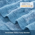thumbnail image 4 of Snuggle Sac Faux Fur Checkered Throw Blanket, Fluffy Feather Yarn Blend Bedding Blankets for Couch or Bed, 4 of 4