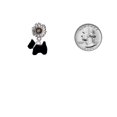 thumbnail image 3 of Delight Jewelry Silver-tone Black Scottie Dog - Two-tone Daisy Flower Post Earrings, 3 of 4
