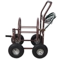 thumbnail image 6 of Heavy Duty Garden Carts, Expressions Metal Hose Reel Cart with Wheels - Heavy Duty Hose Caddie - 250 Ft Hose Capacity, Bronze Folding Garden Carts,Steel Garden Utility Carts, 6 of 14