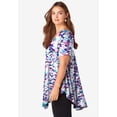 thumbnail image 3 of Roaman's Women's Plus Size Ultra Drape V-Neck Swing Tunic Top, 3 of 6