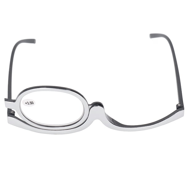 Gafas De Maquillaje Con Lupa, Cosmética De Lente Abatible De Una Sola Rotación De 180 Grados Para Mujeres, Gafas De Lectura Con Estuche Para Gafas