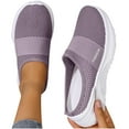 thumbnail image 4 of Puntoco Mules for Women Summer Slip On Closed Toe Shoes Breathable Lightweight Clogs Mesh Slippers Walking Shoes Backless Sneakers Purple 9.5(43), 4 of 4