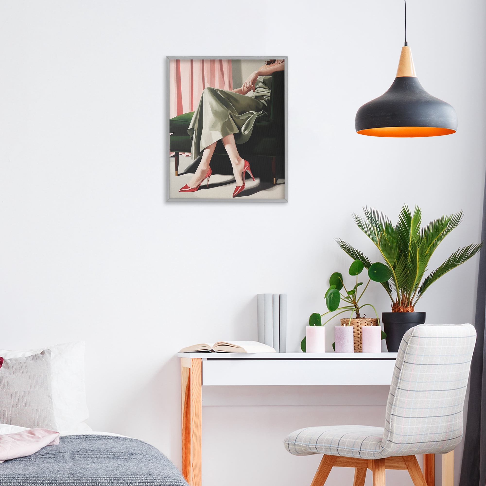 Stupell Industries Waiting For The Guests Gray Framed Giclee Art, design by Andreas Magnusson