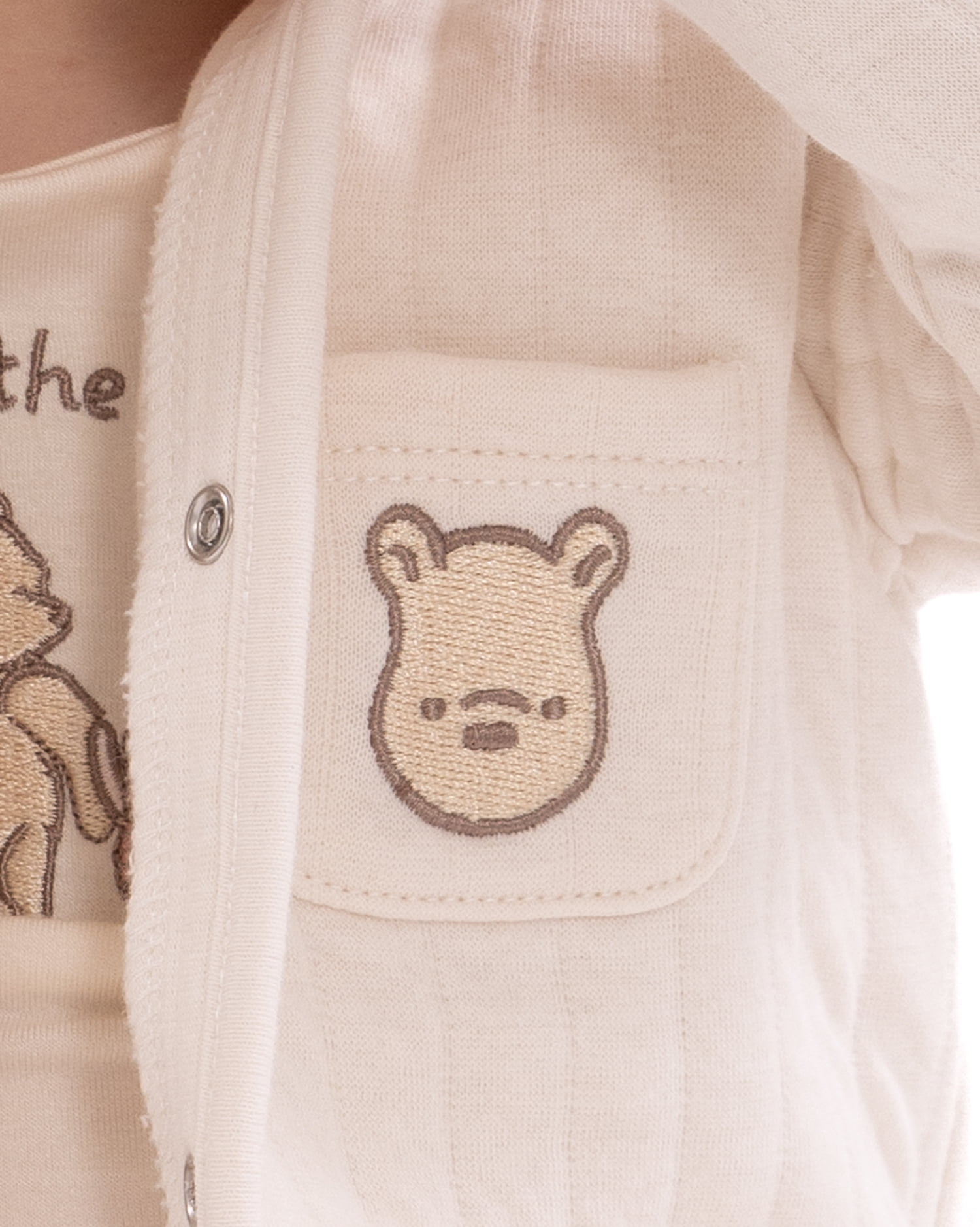 Disney Baby Wishes + Dreams Winnie the Pooh Hooded Cardigan, Bodysuit and Pants Set, 3-Piece, Sizes 0/3M-18M