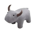 thumbnail image 1 of Bonitos reposapiés de animales con cojín de asiento suave, decoración del hogar, taburete estable para niños. Gris, 1 of 9