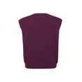 thumbnail image 3 of Krumba Mens Oversized Sweater Vest: Big Tall V Neck Plus Size Knit Sleeveless Casual Pullover Purple 6XL, 3 of 8