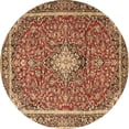 thumbnail image 1 of Ahgly Company Indoor Round Medallion Brown Traditional Area Rugs, 8' Round, 1 of 4