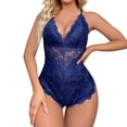 thumbnail image 1 of Clearance Sale 2025 Intimates Women's Funny Underwear Clearance Large Double Layer Pattern Deep V Cut Out Pajama Bodysuit, 1 of 7