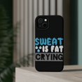 thumbnail image 4 of DistinctInk Tough Case for Apple iPhone 14 PLUS (6.7" Screen), Compatible with MagSafe Charging - Sweat Is Fat Crying, 4 of 6