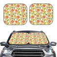 thumbnail image 6 of Lsque Rose Daisy 2 PCS Windshield Sun Shade | CarFoldable Window Covers | Car Accessories Reflect UV for Universal Cars SUV Truck | Medium, 6 of 7