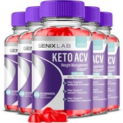 (5 Pack) Genix Lab Keto ACV Gummies - Apple Cider Vinegar Supplement for Weight Loss - Energy & Focus Boosting Dietary Supplements for Weight Management & Metabolism - Fat Burn - 300 Gummies