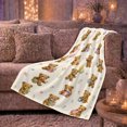 thumbnail image 6 of Cheerful teddy bear balloons Flannel Blanket warm floral birthday artwork Home Decor for couch bedroom playroom reading nook, Birthday Gift for kids and bear lovers, 6 of 9