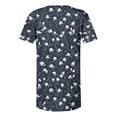 thumbnail image 5 of TaTaai Women's V-Neck Printed Top, Soft Cotton, Relaxed Fit Short Sleeve, Button Accent Ruching, Pullover Style, Casual Daily Wear Spring Summer Multi-Color Options Gift, 5 of 5