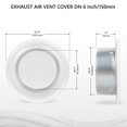 thumbnail image 3 of Fresh Speed, tapa de ventilación de aire acondicionado de 6 pulgadas, redonda, de acero, válvula difusora de escape ajustable para hogar, pared y techo, 3 of 9