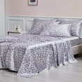 thumbnail image 5 of ANMINY Satin Sheets Silk Sheets King Silver Leopard Bed Sheet Set Deep Pocket Bed Flat Fitted Sheet, 4-Pieces, 5 of 5