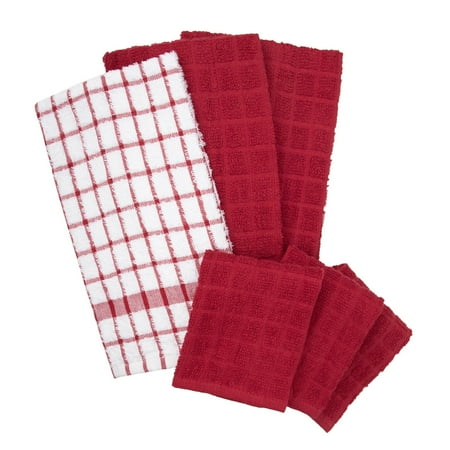 

Ritz-RITZ Cotton Kitchen Towels and Dish Cloths (Set of 3 Towels/ 3 Cloths)