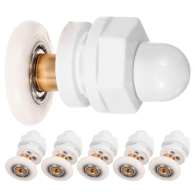 FUTUREORYY Replacement Shower Door Wheels 6Set Metal and Nylon for Easy Installation on Glass Sliding Doors