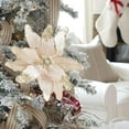 thumbnail image 6 of Bwiyojiz Christmas Decorations Home Decor Cloth Decoration Holiday Products Tree Simulation Flowers Material for Weddings Parties Halls and Other Gifts, Gifts for Family, Gold, 6 of 7