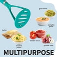 thumbnail image 6 of 1Pcs Silicone Potato Masher for Mashing Potatoes Vegetables, Non Scratch Comfort Grip Masher for Cooking Baking, 10X3In (Silver1), 6 of 9