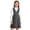 Grey, variant on Girls Elegant Pleated Suspender Skirt + White Blouse Set School Outfit 6-14Y