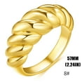 thumbnail image 3 of Fiudx Anillos de Pareja, Anillo de Cobre Bañado En Oro, Alianza de Boda con Diseño Único, Joyería de Moda para Ocasiones Especiales, Ideal para Uso Diario, Idea de Regalo Unisex, Material de Alta Cal, 3 of 4