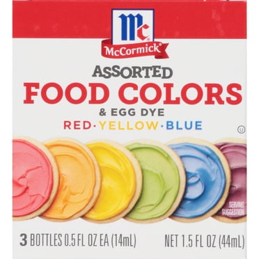 McCormick Kosher Assorted Food Colors & Egg Dye, 1.5 fl oz Box
