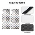 thumbnail image 4 of Honeii Coffee To Go Pattern Print Car Foot Mat Four-Piece Set - Front & Rear Universal Car Floor Mats for SUVs, Trucks, Sedans, 4 of 7