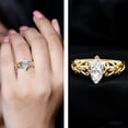 thumbnail image 3 of Rosec Jewels Lab Grown Diamond Marquise Engagement Ring 1 Ct - Filigree Ring - EF-VS Grade, 10K Yellow Gold, US 6.50, 3 of 8