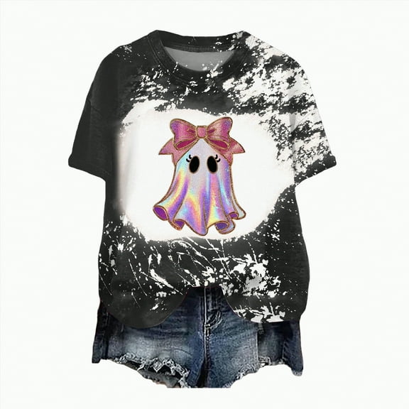 guuuGxd Halloween Womens Shirt Fall Tee Shirt Funny Graphic Clothes Halloween Tshirts Women Black,XL