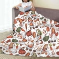 thumbnail image 6 of Honeii Gnomes And Autumn Leaves Print Fleece Blanket - Throw Blanket for Bed, Sofa, Couch, Camping, and Travel , Microplush Ultra Soft Warm Blanket-40"x30", 6 of 7