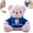 Hoodie-Blue, variant on Teddy Bear Personalized Plush Toys, Customized Gifts Stuffed Bear with Text as Gift on Christmas Birthday (8 IN-Text)