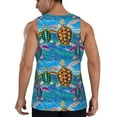 thumbnail image 3 of Easygdp Little Sea Turtles Men's Tank Top, Sleeveless Muscle T Shirts, Breathable, Quick-Dry, Loose for Gym, Running, Fitness - 3X-Large, 3 of 9